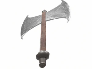 Medieval Double-Edged Axe 3D Model