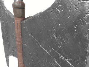 Medieval Double-Edged Axe 3D Model