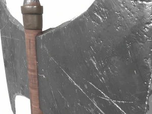 Medieval Double-Edged Axe 3D Model