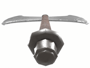 Medieval Double-Edged Axe 3D Model