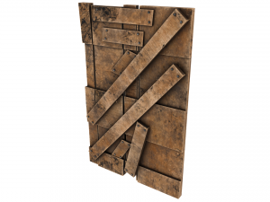 Medieval Wooden Wall - Low Poly 3D Model
