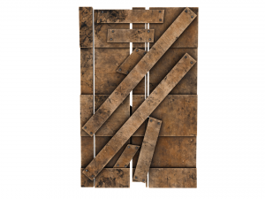 Medieval Wooden Wall - Low Poly 3D Model