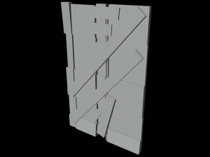 Medieval Wooden Wall - Low Poly 3D Model