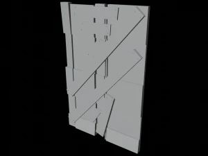 Medieval Wooden Wall - Low Poly 3D Model