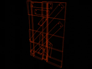 Medieval Wooden Wall - Low Poly 3D Model