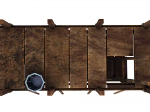 Medieval Construction Site - Low Poly 3D Model