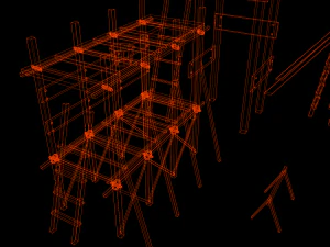 Medieval Construction Site - Low Poly 3D Model