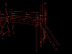 Medieval Construction Site - Low Poly 3D Model