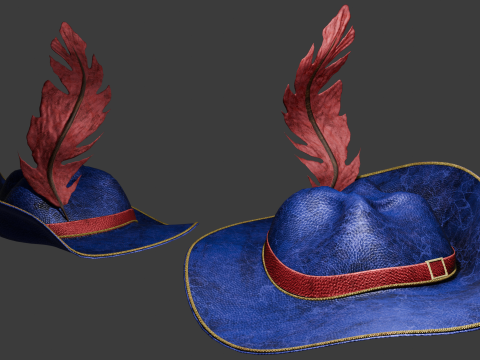 Stylish Hat Collection 3D Game-Ready Models 3D Model