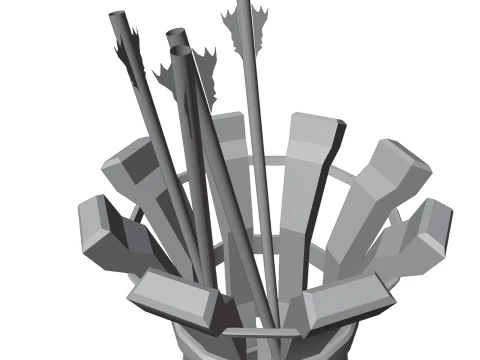 Pakiet średniowiecznych broni oblężniczych Gotowy do gry s Model 3D