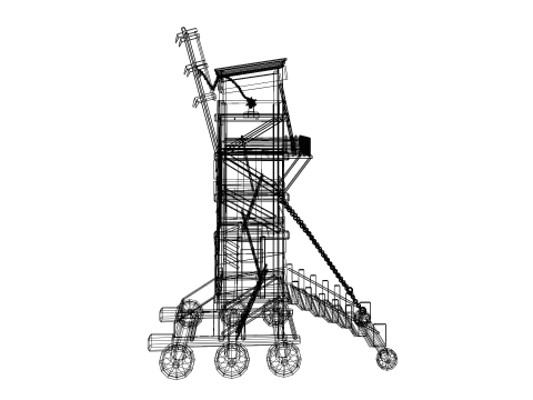 Medieval Siege Weapons Pack Game-Ready s 3D Model