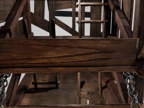 Pakiet średniowiecznych broni oblężniczych Gotowy do gry s Model 3D