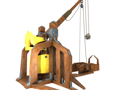Medieval Siege Weapons Pack Game-Ready s 3D Model