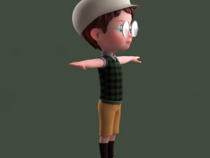 Cartoon Boy NoRig 3D Model