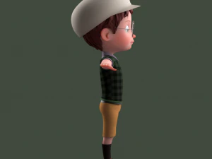 Cartoon Boy NoRig 3D Model