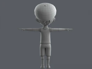 Cartoon Boy NoRig 3D Model