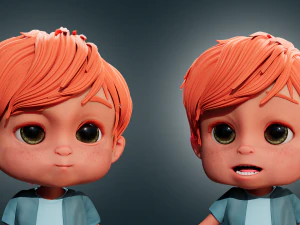 3D Cartoon Boy Rigged 3D Model