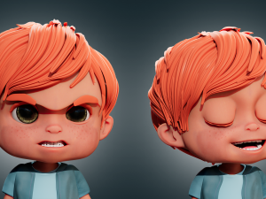 3D Cartoon Boy Rigged 3D Model