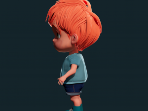 3D Cartoon Boy Rigged 3D Model