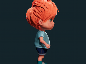 3D Cartoon Boy Rigged 3D Model