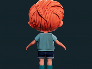 3D Cartoon Boy Rigged 3D Model