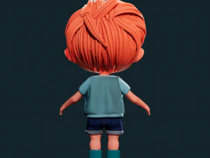 3D Cartoon Boy Rigged 3D Model