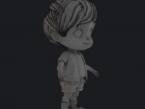 3D Cartoon Boy Rigged 3D Model
