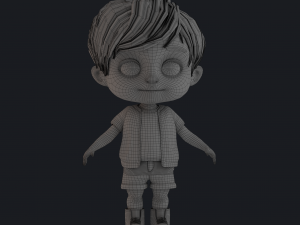 3D Cartoon Boy Rigged 3D Model