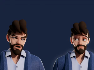 Cartoon Man Rigged 3D Model