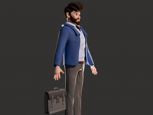 Cartoon Man Rigged 3D मॉडल