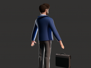 Cartoon Man Rigged 3D मॉडल
