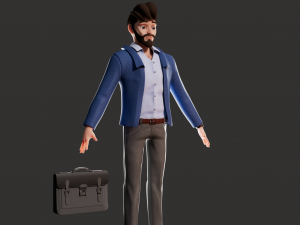 Cartoon Man Rigged 3D मॉडल