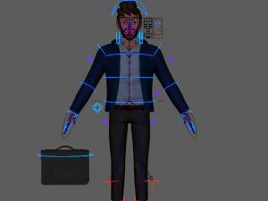 Cartoon Man Rigged 3D Model