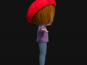 Cartoon Girl Rigged 3D Model