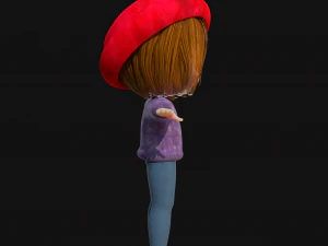 Cartoon Girl Rigged 3D Model