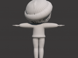 Cartoon Girl Rigged 3D Model