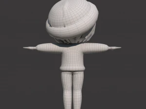 Cartoon Girl Rigged 3D Model