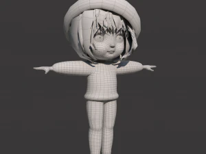 Cartoon Girl Rigged 3D Model