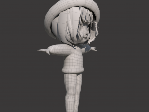 Cartoon Girl Rigged 3D Model