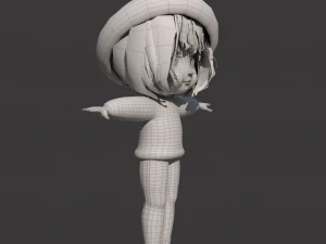 Cartoon Girl Rigged 3D Model