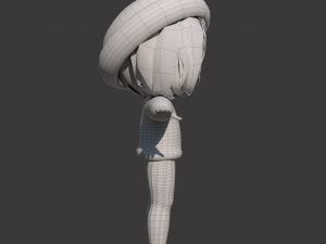 Cartoon Girl Rigged 3D Model