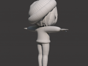 Cartoon Girl Rigged 3D Model