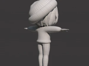 Cartoon Girl Rigged 3D Model