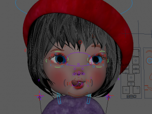 Cartoon Girl Rigged 3D Model