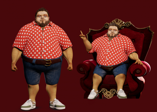 Cartoon Man Rigged Model 3D .c4d .max .obj .3ds .fbx .stl .blend 
