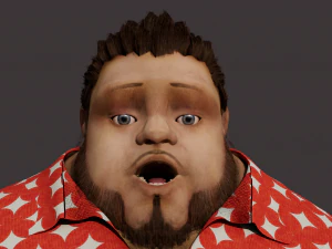 Cartoon Man Rigged 3D Model