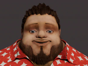Cartoon Man Rigged 3D Model
