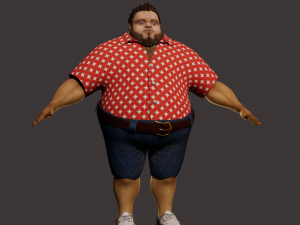 Cartoon Man Rigged Model 3D
