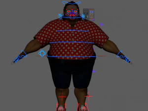 Cartoon Man Rigged 3D Model