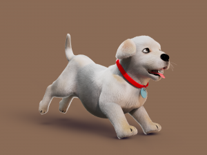Cartoon Dog Rigged 3D Модель